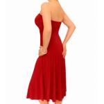 Red Slinky Strapless Dress