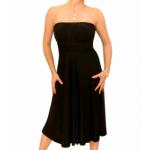 Black Slinky Strapless Dress