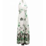 Green and White Floral Maxi Dress