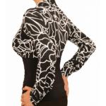 Black and White Squiggle Print Corset Top