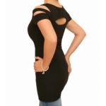 Black Slash Front Tunic Top