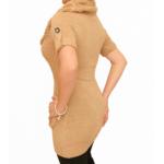 Camel Cowl Neck Tunic Jumper