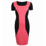 Coral Block Colour Shift Dress