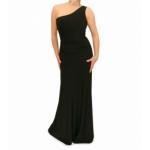 Black One Shoulder Long Evening Dress