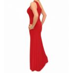 Red One Shoulder Long Evening Dress