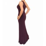 Purple One Shoulder Long Evening Dress