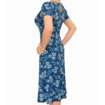 Blue Floral Print Tea Dress