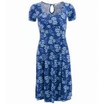 Blue Floral Print Tea Dress