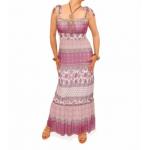 Paisley Print Mesh Maxi Dress