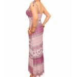 Paisley Print Mesh Maxi Dress