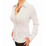 Black and White Pin Stripe Stretchy Shirt
