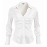 White Pin Stripe Stretchy Shirt