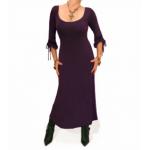 Dark Purple Scoop Neck Maxi Dress