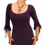 Dark Purple Scoop Neck Maxi Dress