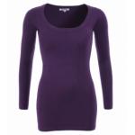 Purple Scoop Neck Jumper