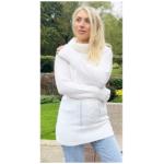 Ivory Cable Knit Long Jumper