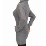 Grey Cable Knit Long Jumper