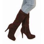 Brown Suede Effect Boots