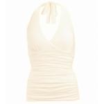 Ivory Figure Hugging Halter Neck Top