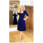 Navy Blue A Line Dress