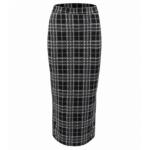 Checked Midi Skirt