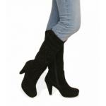 Black Suede Leather Boots