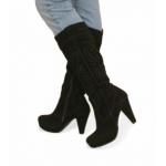 Black Suede Leather Boots