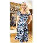 Blue Spotty Printed Tea Dress