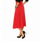 Red Ponte A Line Skirt