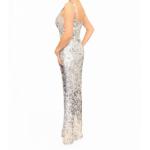 Silver Full Length Sequin Dress