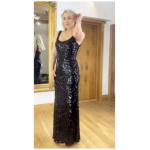 Black Full Length Sequin Dress