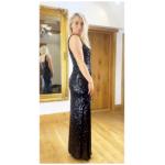 Black Full Length Sequin Dress