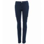 Denim Blue Skinny Combat Stretchy Trousers