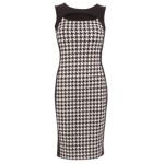 Dog Tooth Keyhole Pencil Dress
