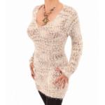 Beige and Ivory Marl Chunky Knit Jumper