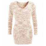 Beige and Ivory Marl Chunky Knit Jumper