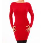 Red Cut Out Bow Detail Tunic Jumper