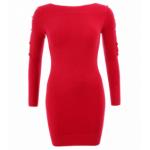 Red Cut Out Bow Detail Tunic Jumper