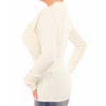 Ivory Asymmetrical Button Detail Jumper