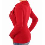 Red Asymmetrical Button Detail Jumper