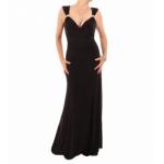 Black Crystal Diamante Maxi Dress