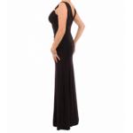 Black Crystal Diamante Maxi Dress