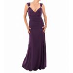 Purple Crystal Diamante Maxi Dress