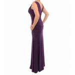 Purple Crystal Diamante Maxi Dress