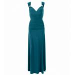 Teal Crystal Diamante Maxi Dress