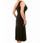 Black Crystal Diamante One Shoulder Cocktail Dress