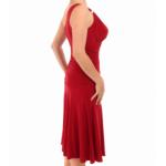 Red Crystal Diamante One Shoulder Cocktail Dress