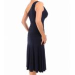 Navy Blue Crystal Diamante One Shoulder Cocktail Dress