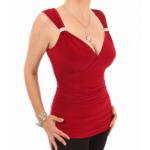 Red Crystal Diamante Top