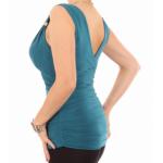 Teal Crystal Diamante Top